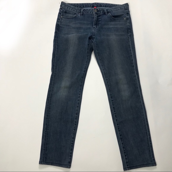 Uniqlo Skinny Tapered Mid Rise Jeans Sz 10 Ins 27” - Picture 4 of 8